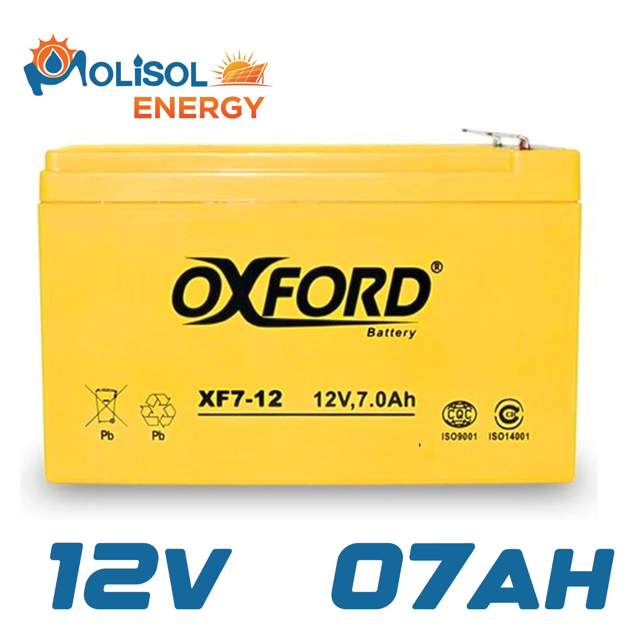 BATERIA OXFORD DE 7 AH - AMARRILLO