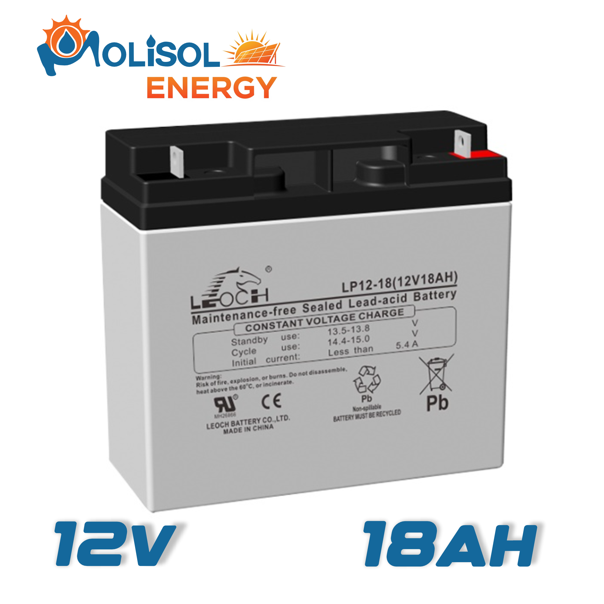 BATERIA TECSOL LEOCH DE 18 AH