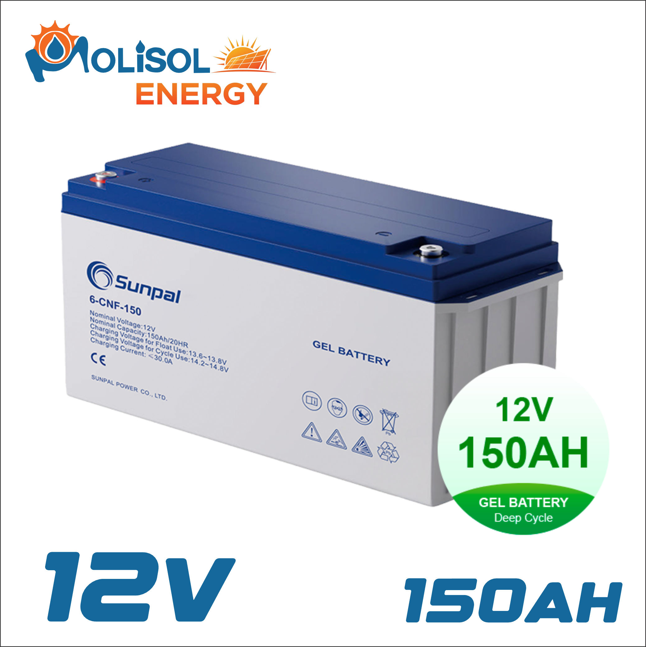 BATERIA SUNPAL GEL PREMIUM 15OAH 12V