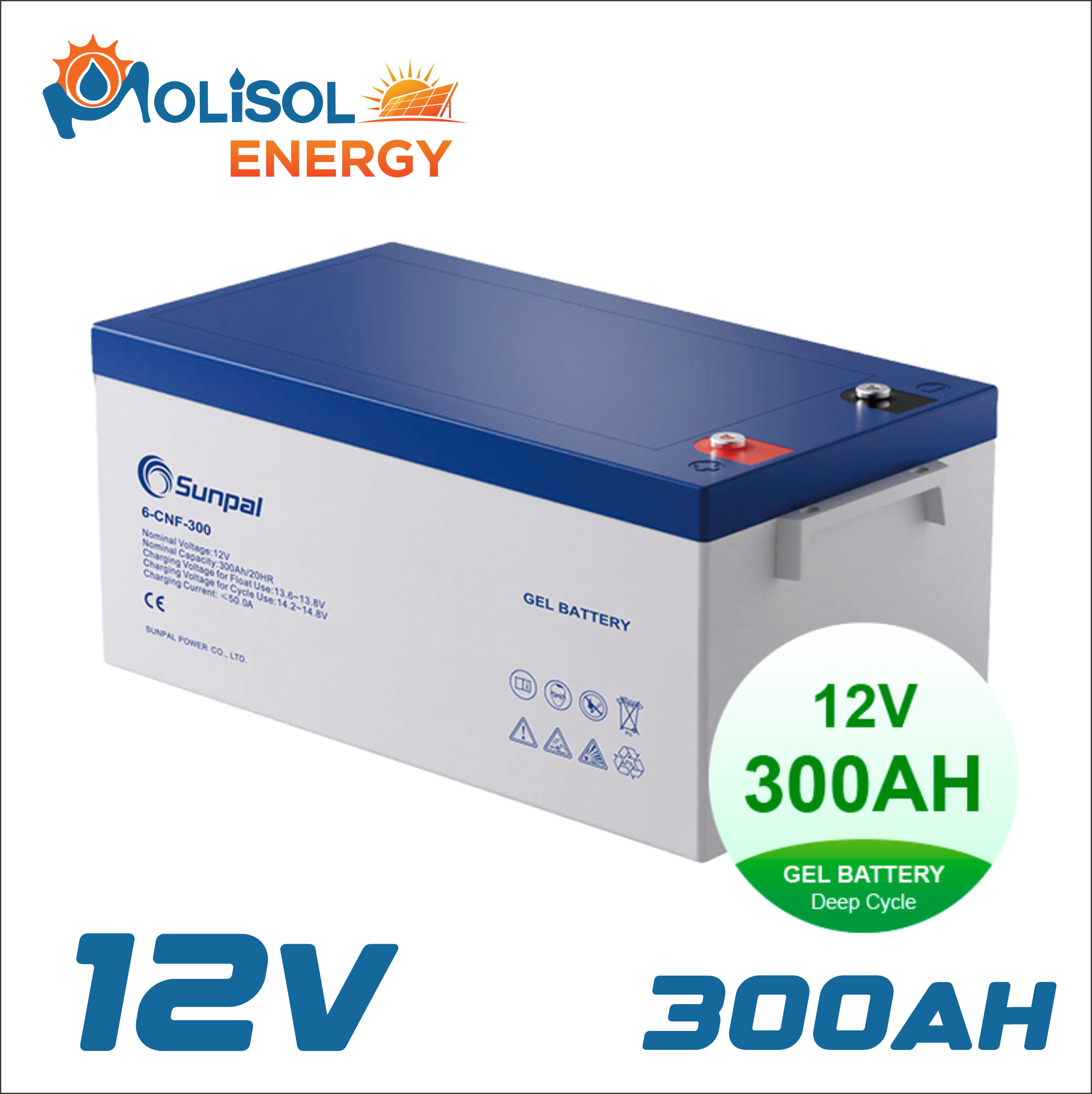 BATERIA SUNPAL GEL PREMIUM 300AH 12V